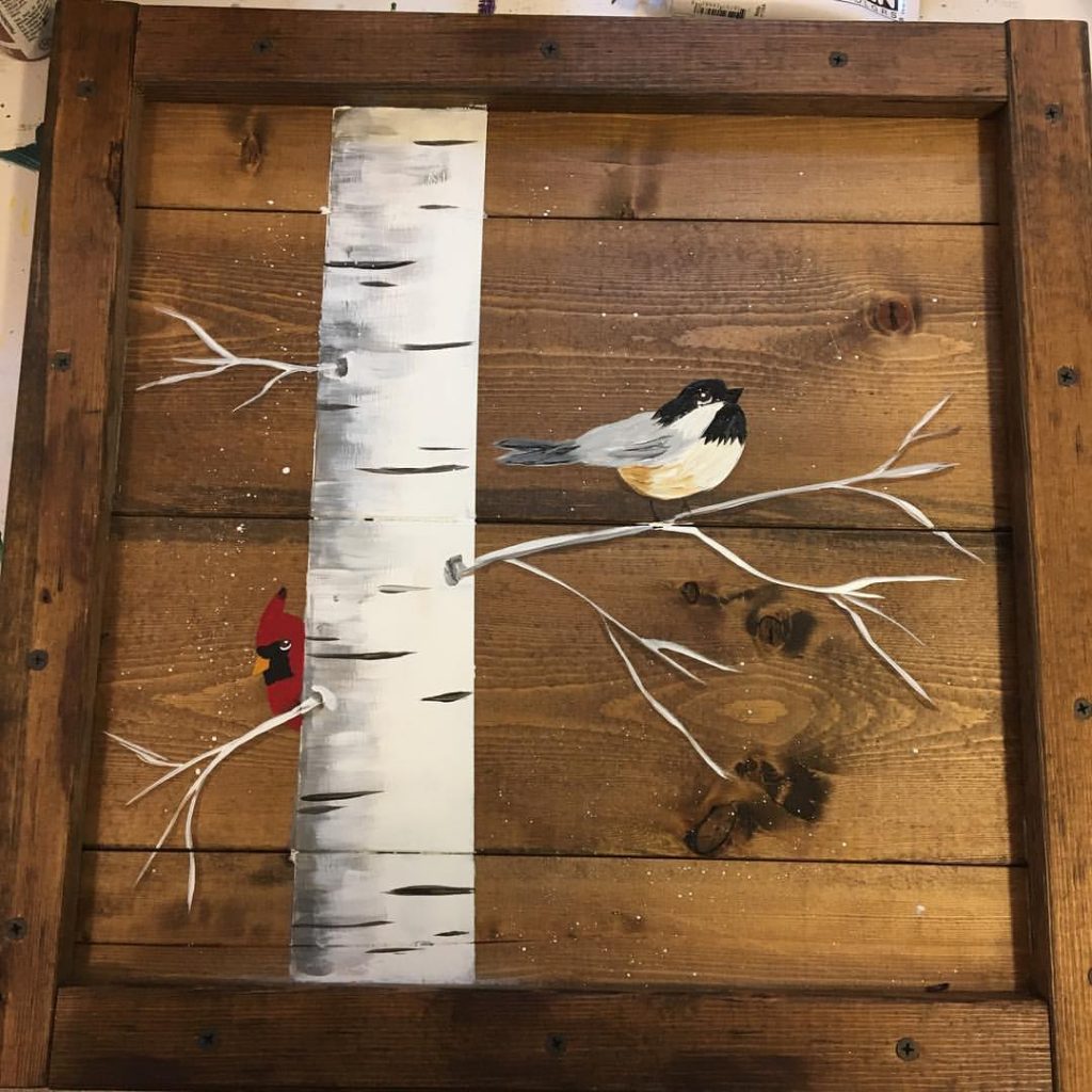 how to paint a chickadee