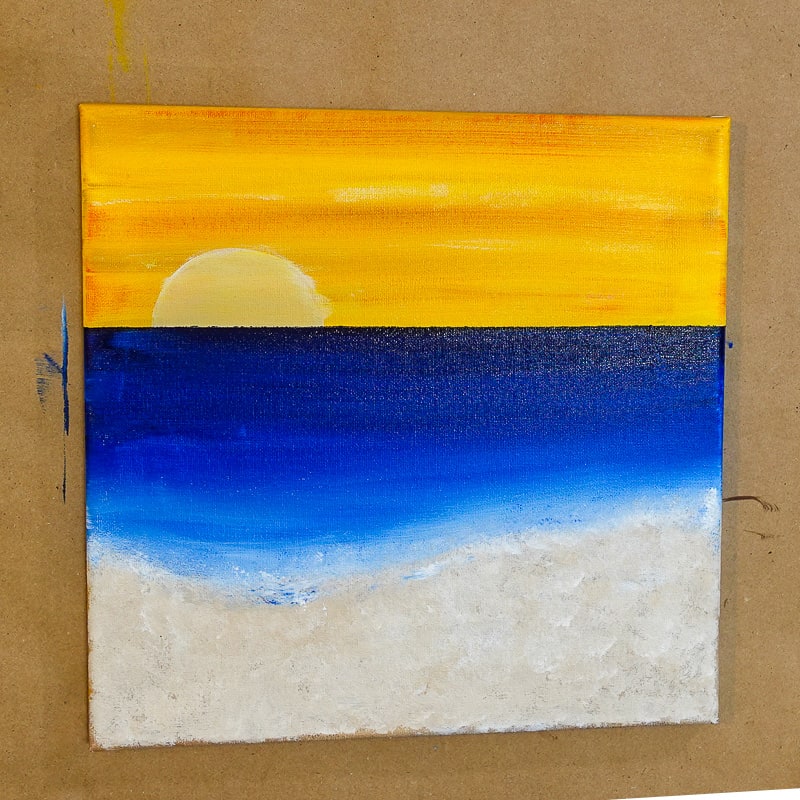 beach painting sunset