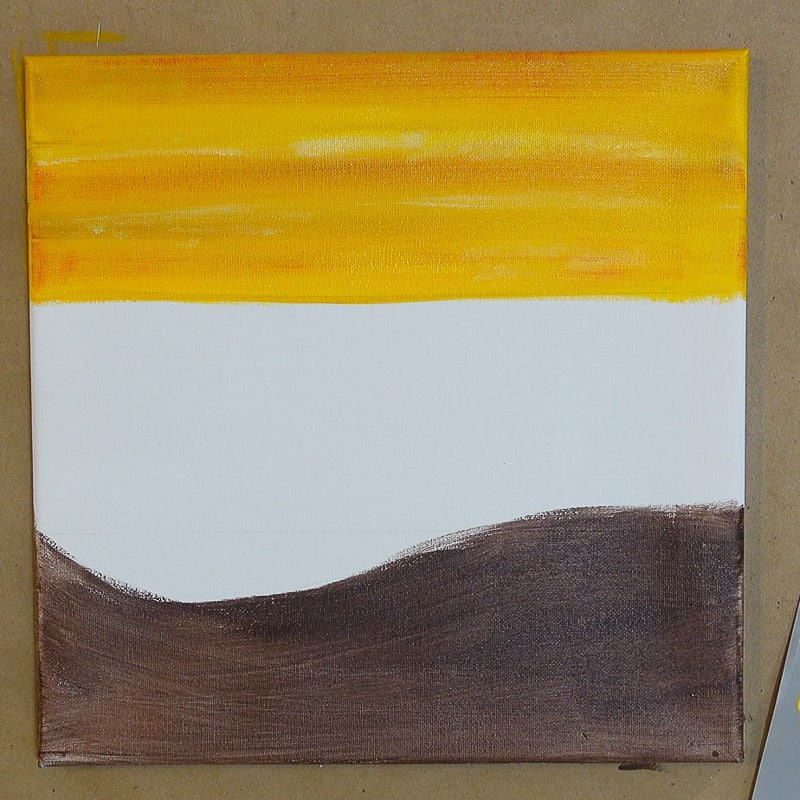 undercoat the beach with burnt umber