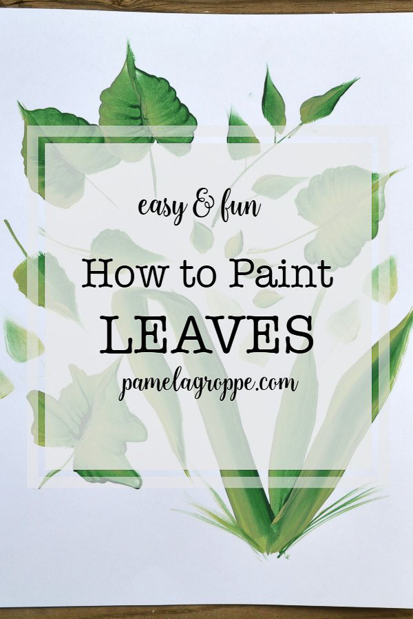 How to Paint Leaves in Acrylics, an easy, beginner painting tutorial to paint leaves in acrylics one stroke at a time. #canvasart #diydecor #crafts #painting #paintparty #art