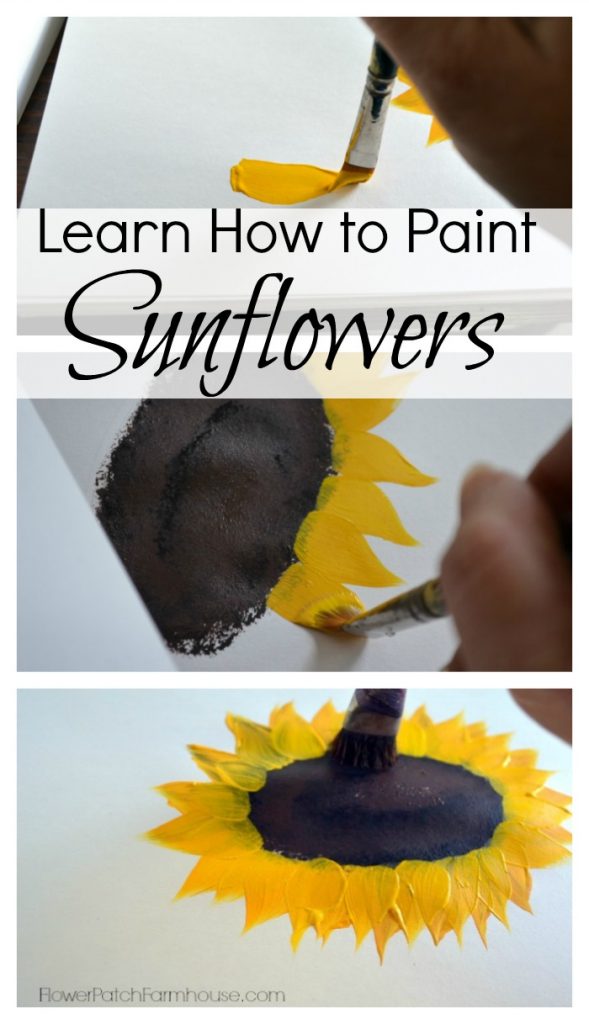 How to Paint sunflowers for beginners, one easy stroke at a time