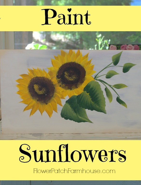 Learn How to Paint Sunflowers for Beginners. Super simple instructions with video link to show you how to paint gorgeous sunflowers. Easy enough for kids.