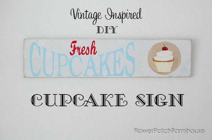 Paint a Fresh Cupcake Sign, a vintage inspired sign painted in acrylics, a great beginners tutorial