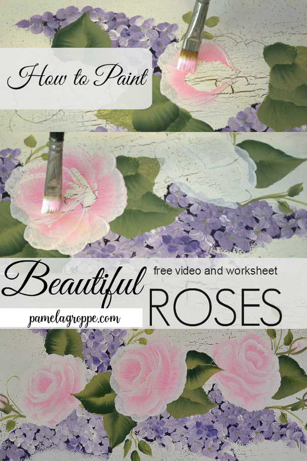 Paint Pretty Pink Roses Pamela Groppe Art Easy How To Paint Pretty Pink Roses One Stroke At A Time Free Video And
