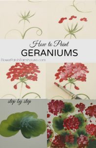 Paint a basket of red geraniums one stroke at a time. Easy beginners painting lesson.