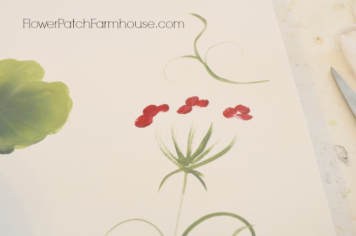 Paint a basket of red geraniums one stroke at a time. Easy beginners painting lesson. 