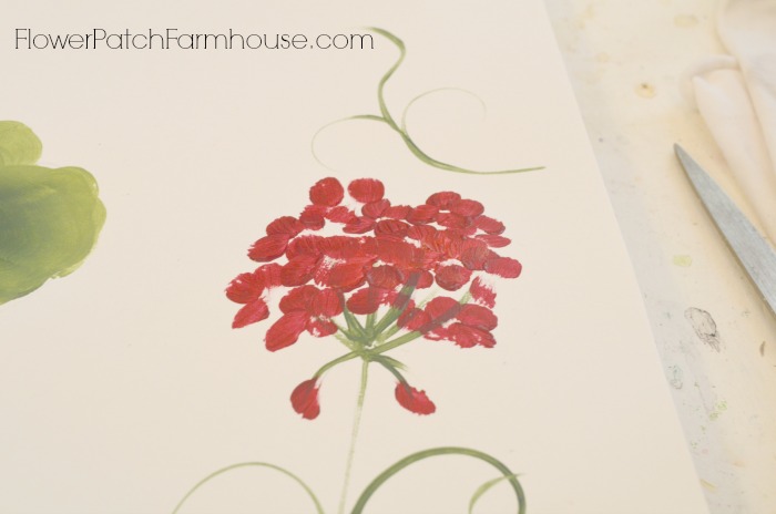 Paint a basket of red geraniums one stroke at a time. Easy beginners painting lesson. 