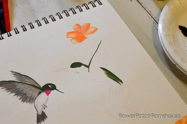 Paint a Hummingbird - Pamela Groppe Art - Acrylic Painting for Beginners