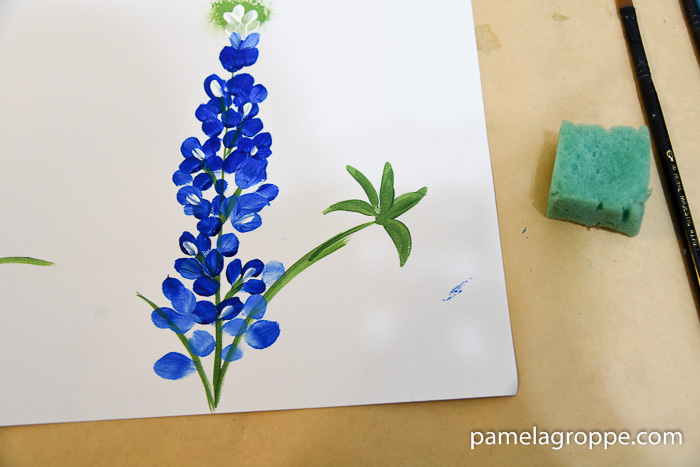 Paint Texas Bluebonnets, an easy painting tutorial for these fabulous flowers of Spring. Easy enough for beginners.