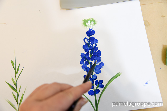 Paint Texas Bluebonnets, an easy painting tutorial for these fabulous flowers of Spring. Easy enough for beginners.