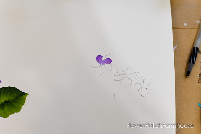 How to Paint Violets