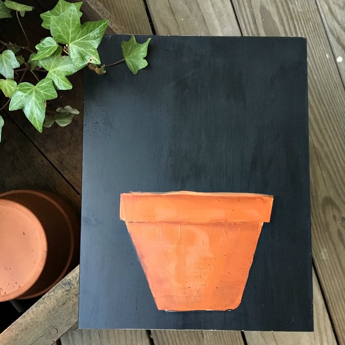 How to Paint a Terra Cotta pot in acrylics, easy and fun