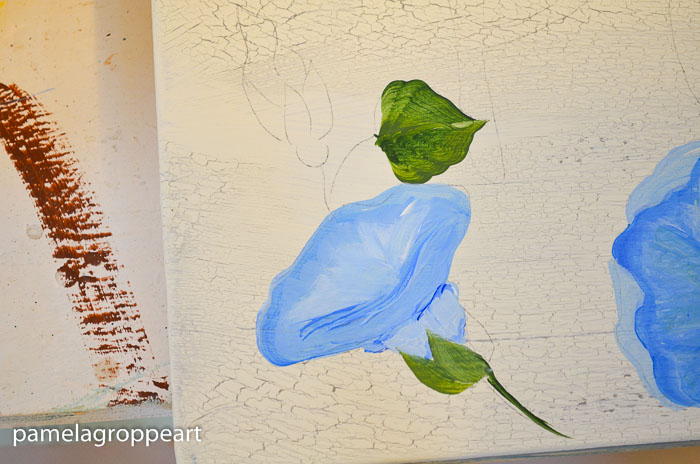 How to paint Morning Glories