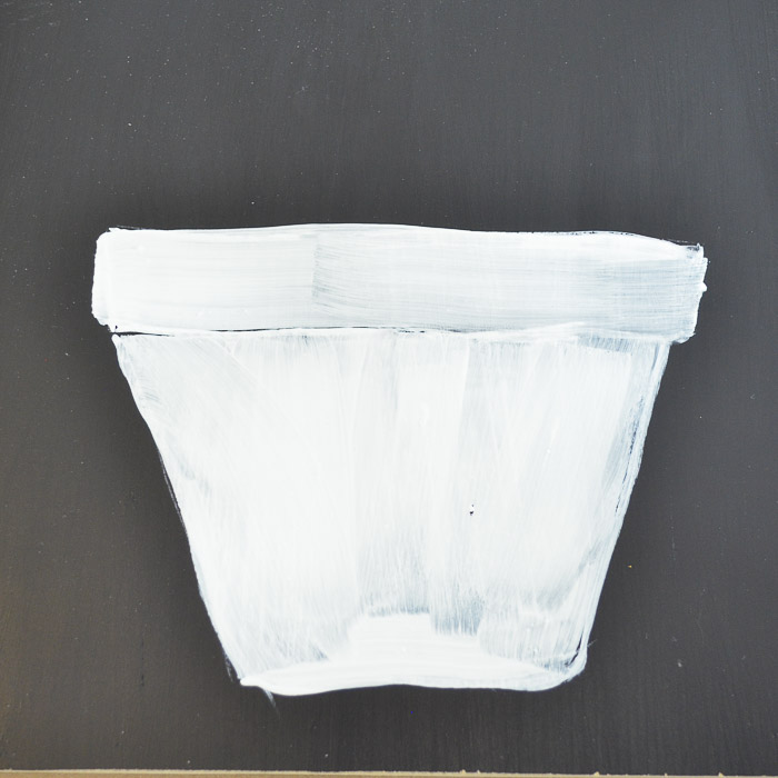 Paint a Terra Cotta Pot in acrylics. Painting clay pots is a great way to start a floral painting. I show you how step by step, with video and pattern