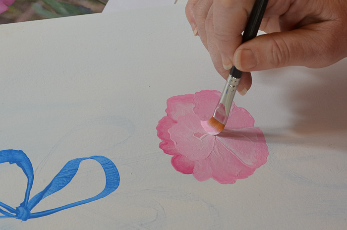 Learn How to Paint the Back of a Rose on stroke at a time. Easy enough for beginners and fun for everyone.