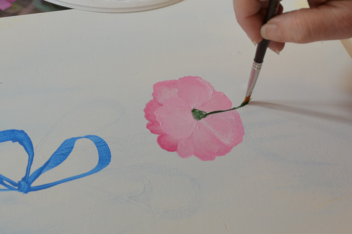 Learn How to Paint the Back of a Rose on stroke at a time. Easy enough for beginners and fun for everyone.