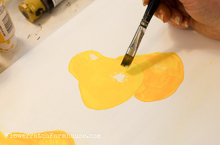 Highlight on the pear painting