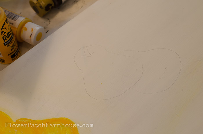 Pear Painting Outline