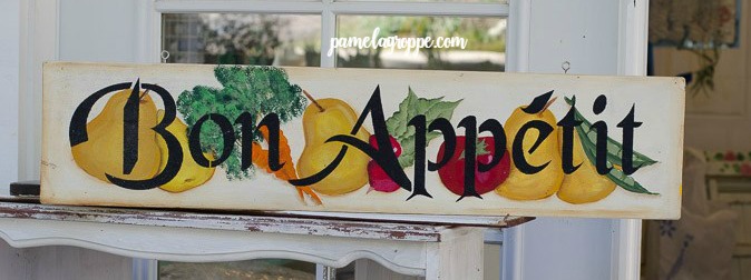 Bon appetit hand painted sign