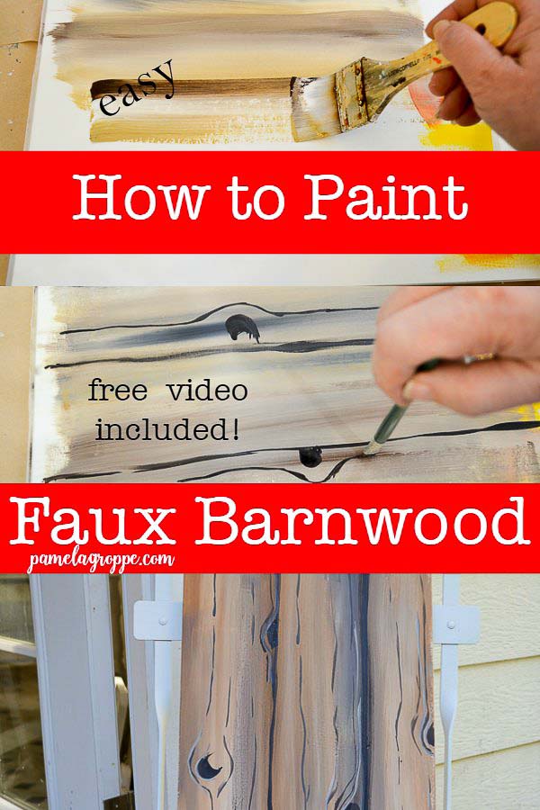 Paint Faux Wood Grain in Acrylics Pamela Groppe Art Acrylic
