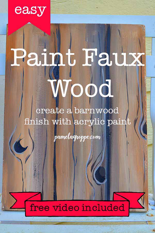 how to paint faux wood grain tutorial