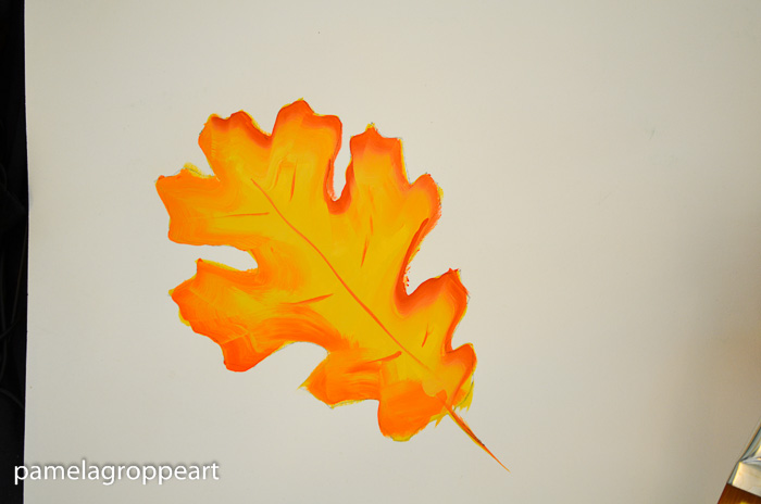 Add veins to leaf, How to Paint Oak Leaves