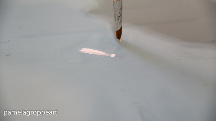 First white petal stroke, How to Paint a Simple Daisy