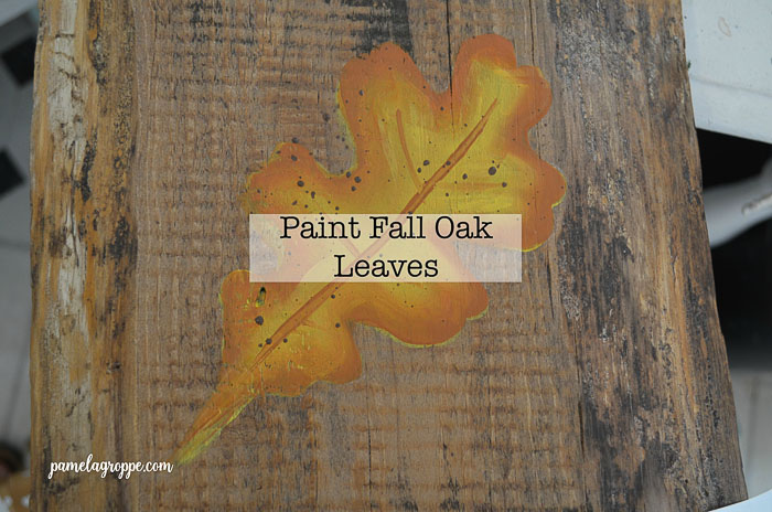 Paint Fall Oak Leaves in acrylics