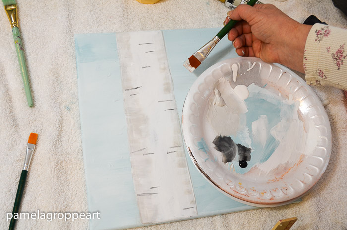 Paint an Aspen or Birch Tree