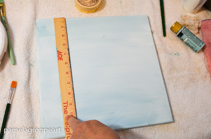 ruler to line up sides of tree, How to Paint an Aspen