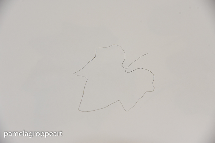 Leaf pattern on painting surface, How to Paint Pumpkin Leaves 