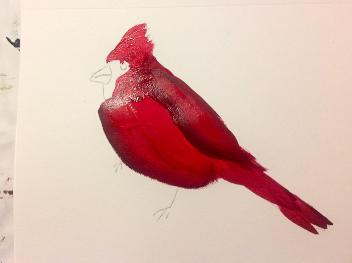 How to Paint a Cardinal in Acrylics