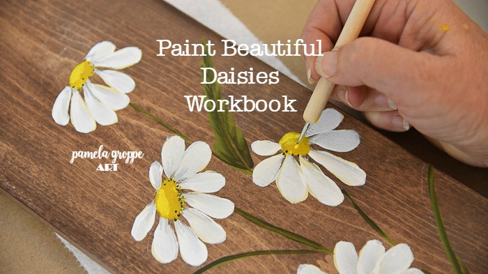 Daisy being painting, Paint Daisies Workbook