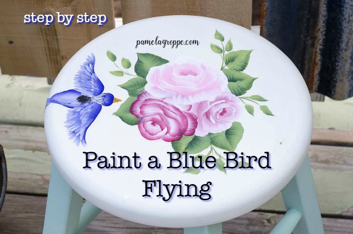 Paint a Blue Bird in Flight