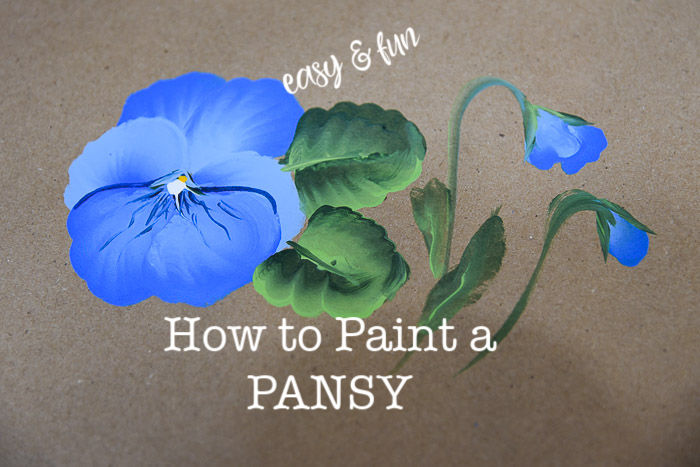pansy painting, how to paint a pansy
