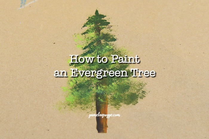 Easy to Paint Evergreen Tree in Acrylics