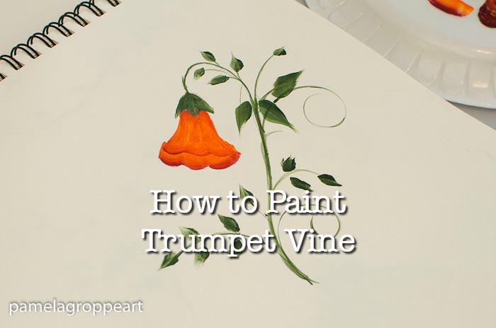 Easy How to Paint Trumpet Vine