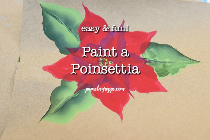 easy How to Paint Poinsettia