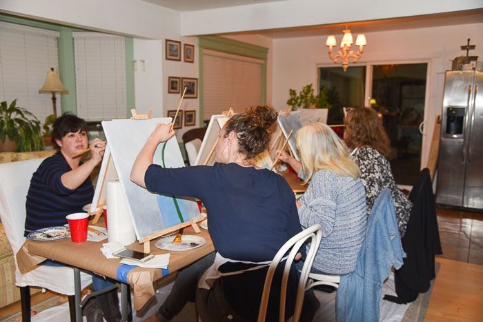 Paint party at pamela groppe art