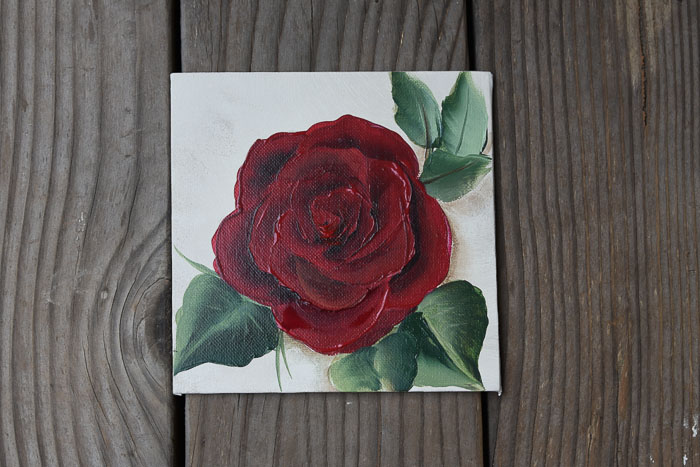 Paint a Red Rose in Acrylics