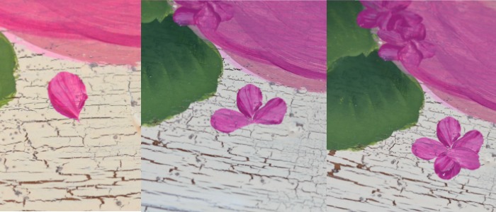 3 steps for 5 petal flower how to paint hydrangeas