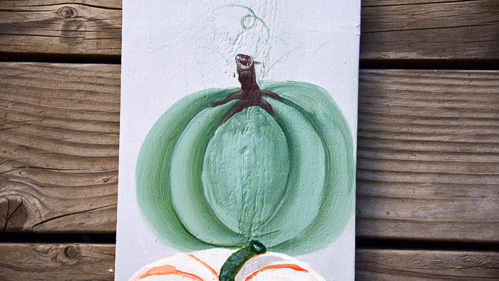 Learn to Paint a Green Pumpkin in Acrylics