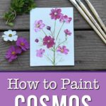 How to Paint cosmos in acrylics,