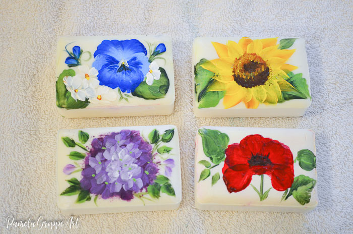 How to Paint Flowers on Soap