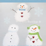 Painted snowmen with text overlay, easy How to Paint a Snowman, with video
