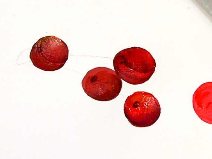 add divet for stem, how to paint cherries, pamela groppe art