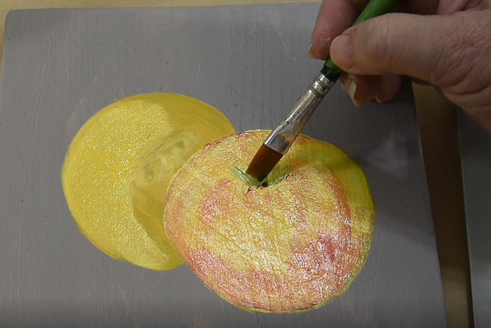 painting apple dimple