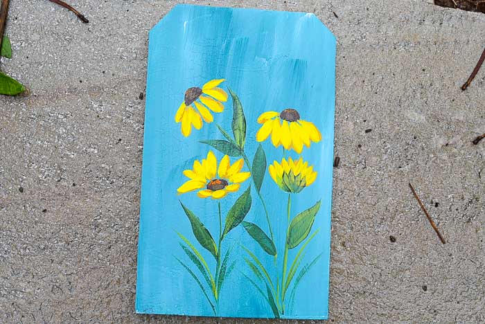 Black Eyed Susans painted in acrylics