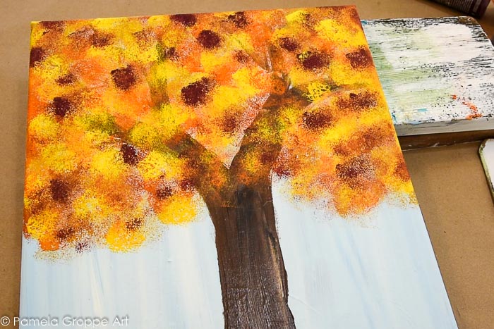 add Berry Wine paint to the tree for drama