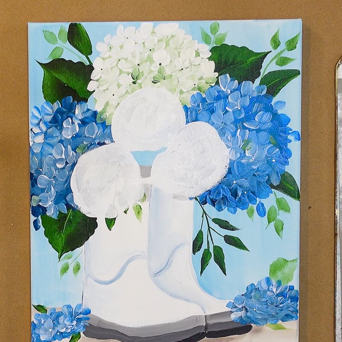 white circles for under painting of roses